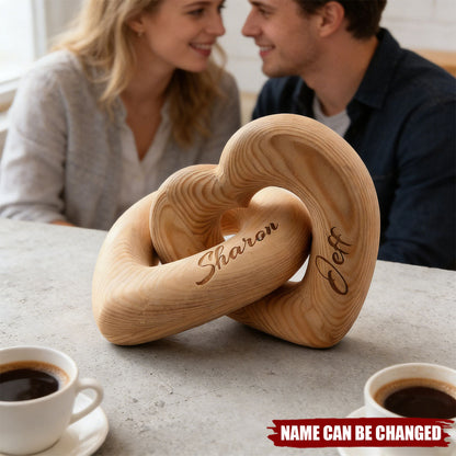 Romantic Couple - Personalized Infinity Heart Sculpture