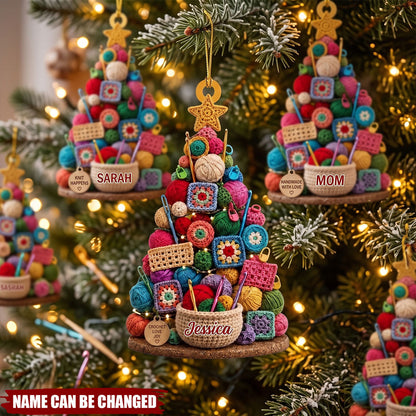 Crochet Love Joy, Personalized Acrylic Ornament, Gift For Crochet Lovers