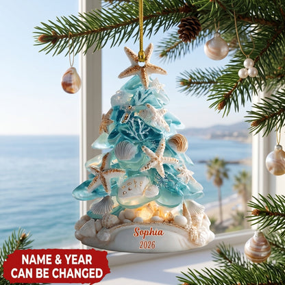 Coastal Seashell - Personalized Acrylic Custom Shape Ornament