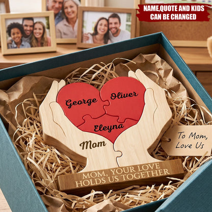 Your Arms Forever Open Your Hugs That Hold Us Tight - Personalized Family Wooden Puzzle