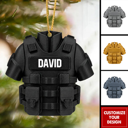Personalized Police Vest Uniform - Custom Name Ornament