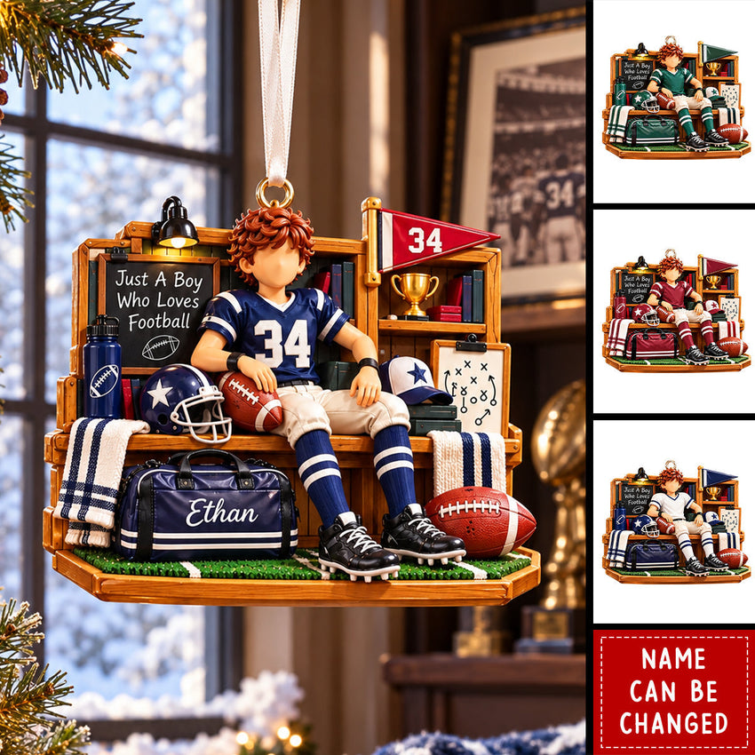 Personalized Soccer Christmas Ornament - For Boys Who Love Soccer