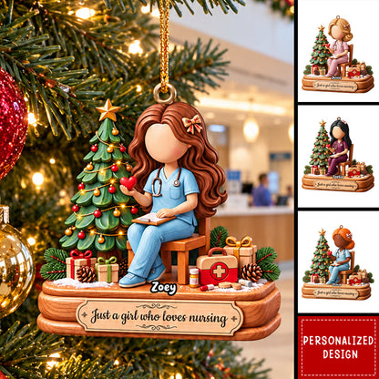 Personalized Nurse On Duty Ornament - Custom Christmas Gift For Nurses