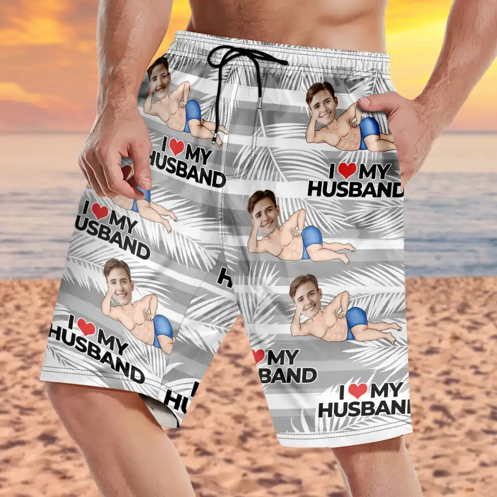 Custom Photo Funny Holiday Vacation Tropical Summer Item - Personalized Unisex Beach Shorts