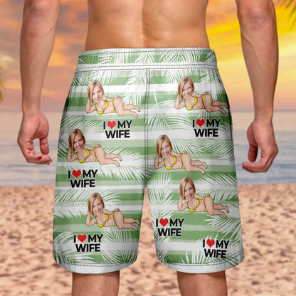Custom Photo Funny Holiday Vacation Tropical Summer Item - Personalized Unisex Beach Shorts