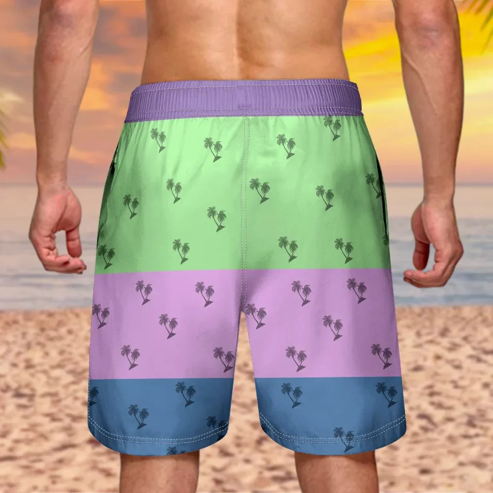 Grandpa's Favorite Beach - Personalized Unisex Beach Shorts