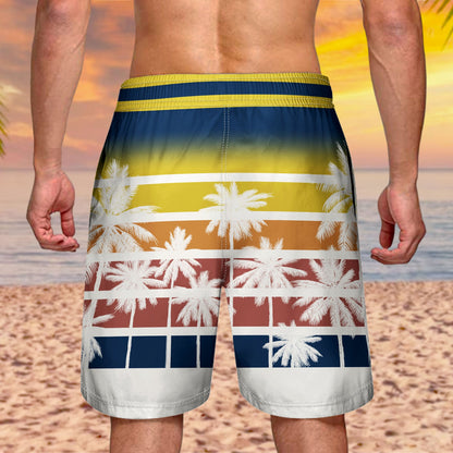 Dear Dad Great Job Thank You Young - Birthday, Loving Gift For Father, Grandpa, Grandfather - Personalized Custom Unisex Beach Shorts
