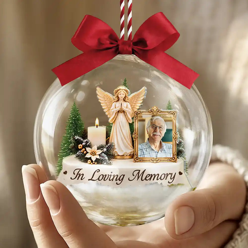 Memorial Sympathy Gifts - Personalized Custom Photo I'm Always With You 3D Acrylic Ball Ornament