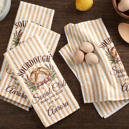 Sourdough Social Club Wake And Bake - Personalized Kitchen Towel