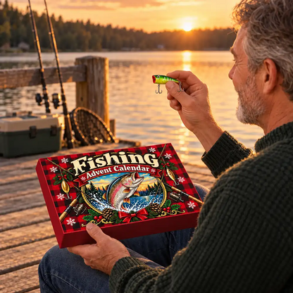 Fishing Gift For Husband And Son, Daughter - Christmas Countdown Advent Calendar