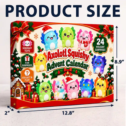 Squishy Axolotl Gift For Kids - Festive Christmas Countdown Advent Calendar
