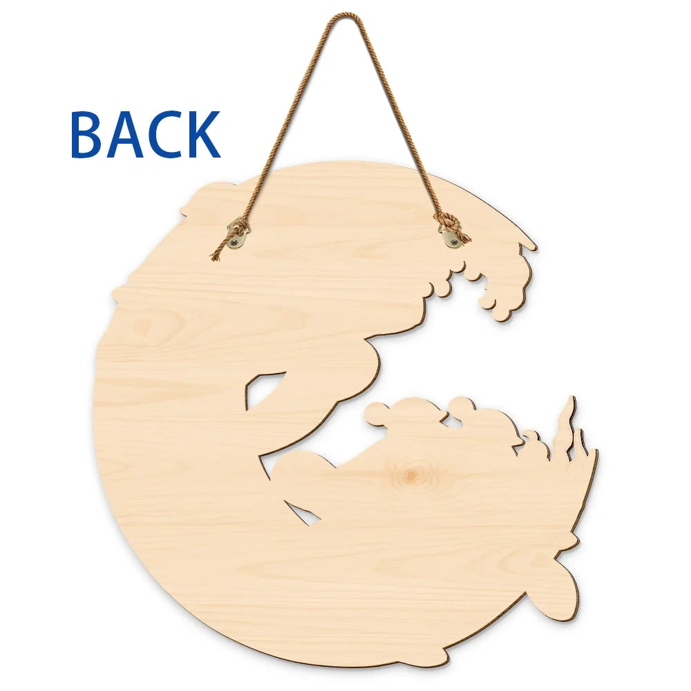 First Mom Now Grandma Turtle - Personalized Custom Shaped Wood Sign