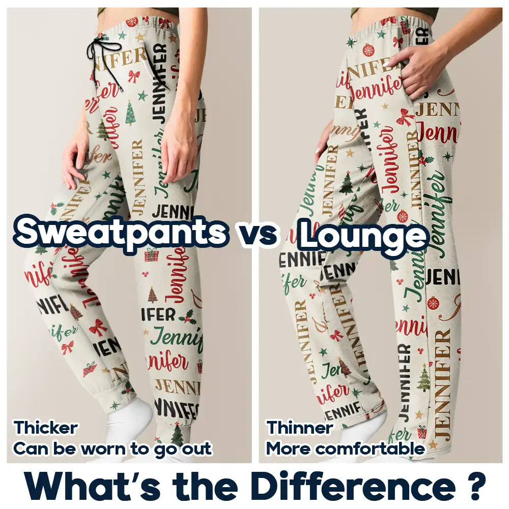 Matching Christmas Gift For Family - Personalized Member Names Holiday Pajama Pants