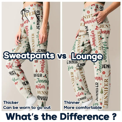 Matching Christmas Gift For Family - Personalized Member Names Holiday Pajama Pants
