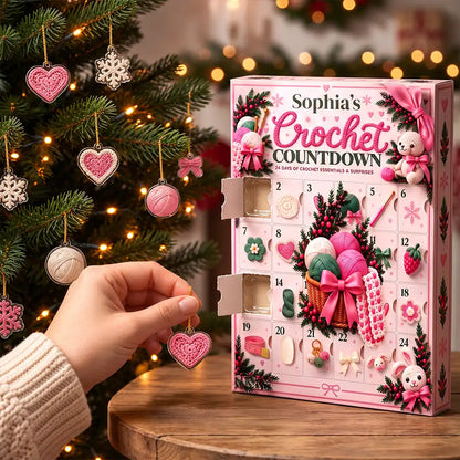 Custom Name Crocheting Lover Charms - Personalized Christmas Countdown Advent Calendar