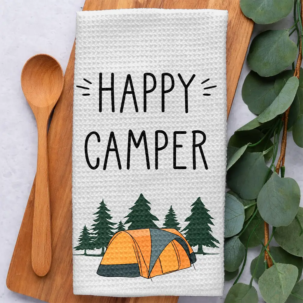 Sorry For What I Said Camper Camping - Personalized Kitchen Towel