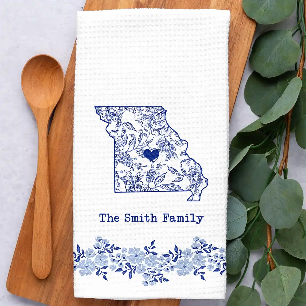 US Family States - Personalized Kitchen Towel