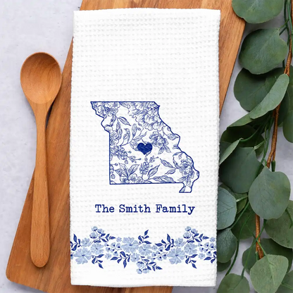 US Family States - Personalized Kitchen Towel