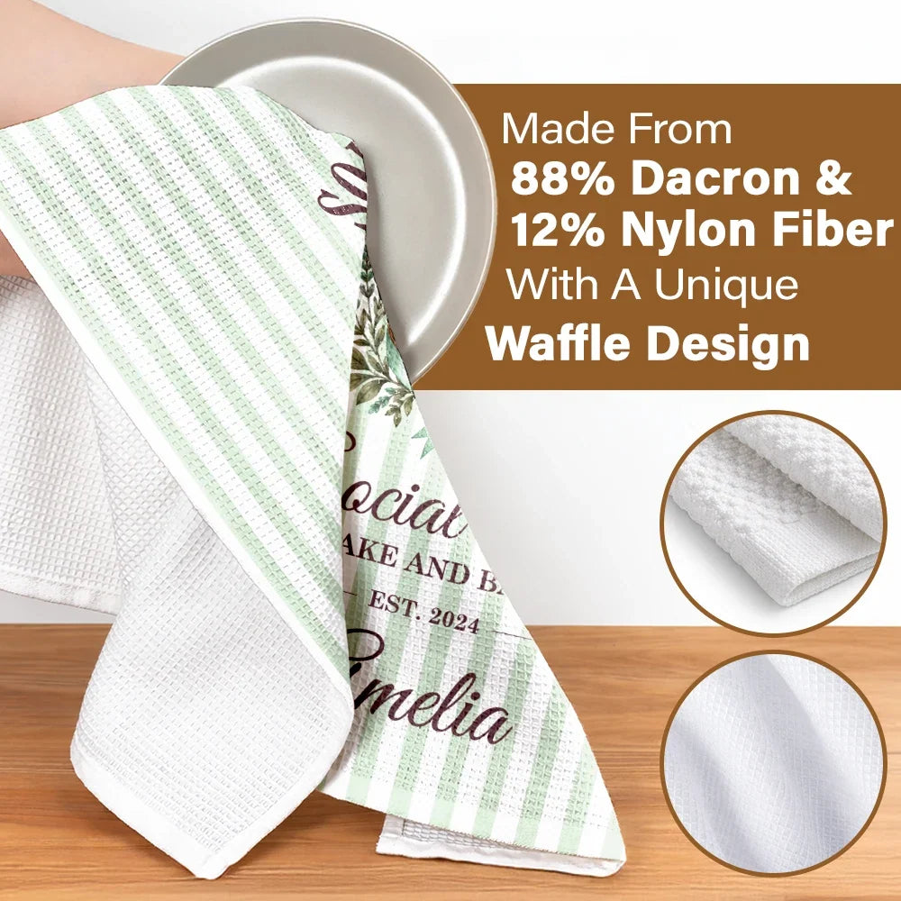 Sourdough Social Club Wake And Bake - Personalized Kitchen Towel