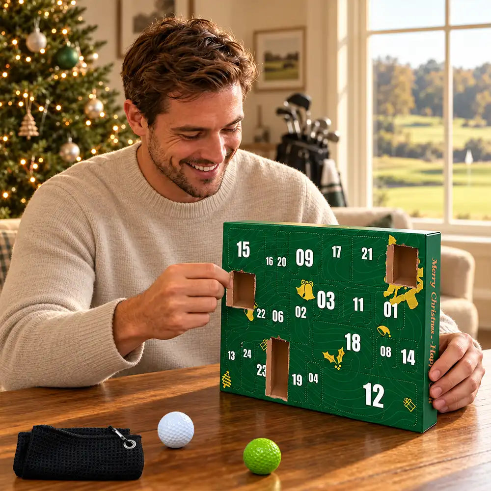 Golf Gift For Husband And Son, Dad, Grandpa - Christmas Countdown Box Advent Calendar