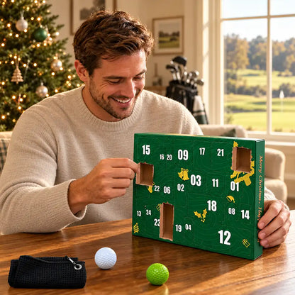 Golf Gift For Husband And Son, Dad, Grandpa - Christmas Countdown Box Advent Calendar