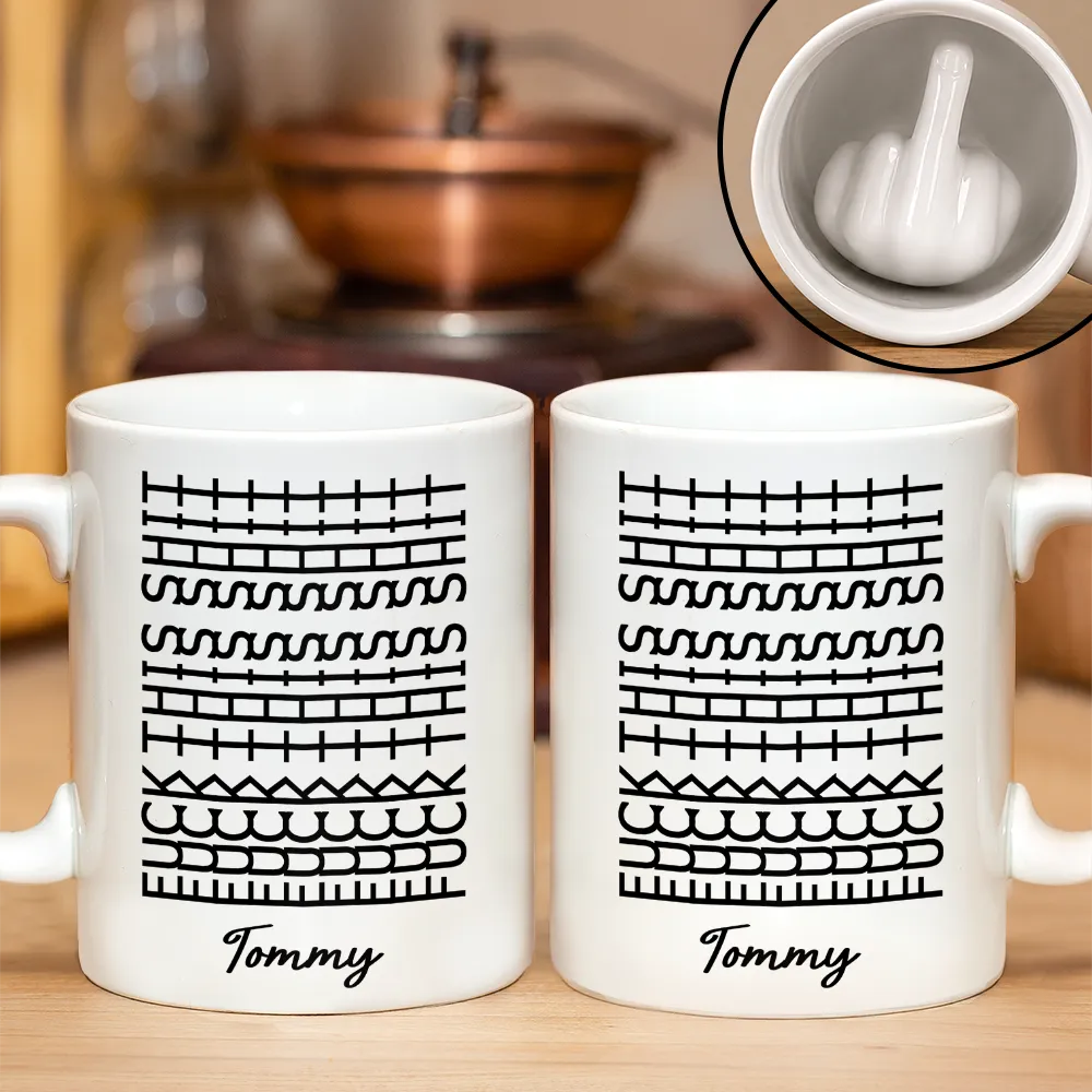 Hidden Message Mentally Off The Clock For Coworkers, Best Friends Christmas, White Elephant Gag Gifts - Personalized Mug