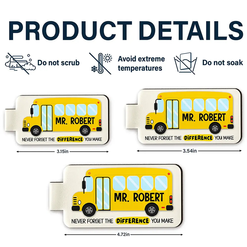 Thank You Bus Driver For The Sweet Ride - Personalized Custom Shaped Leather Keychain