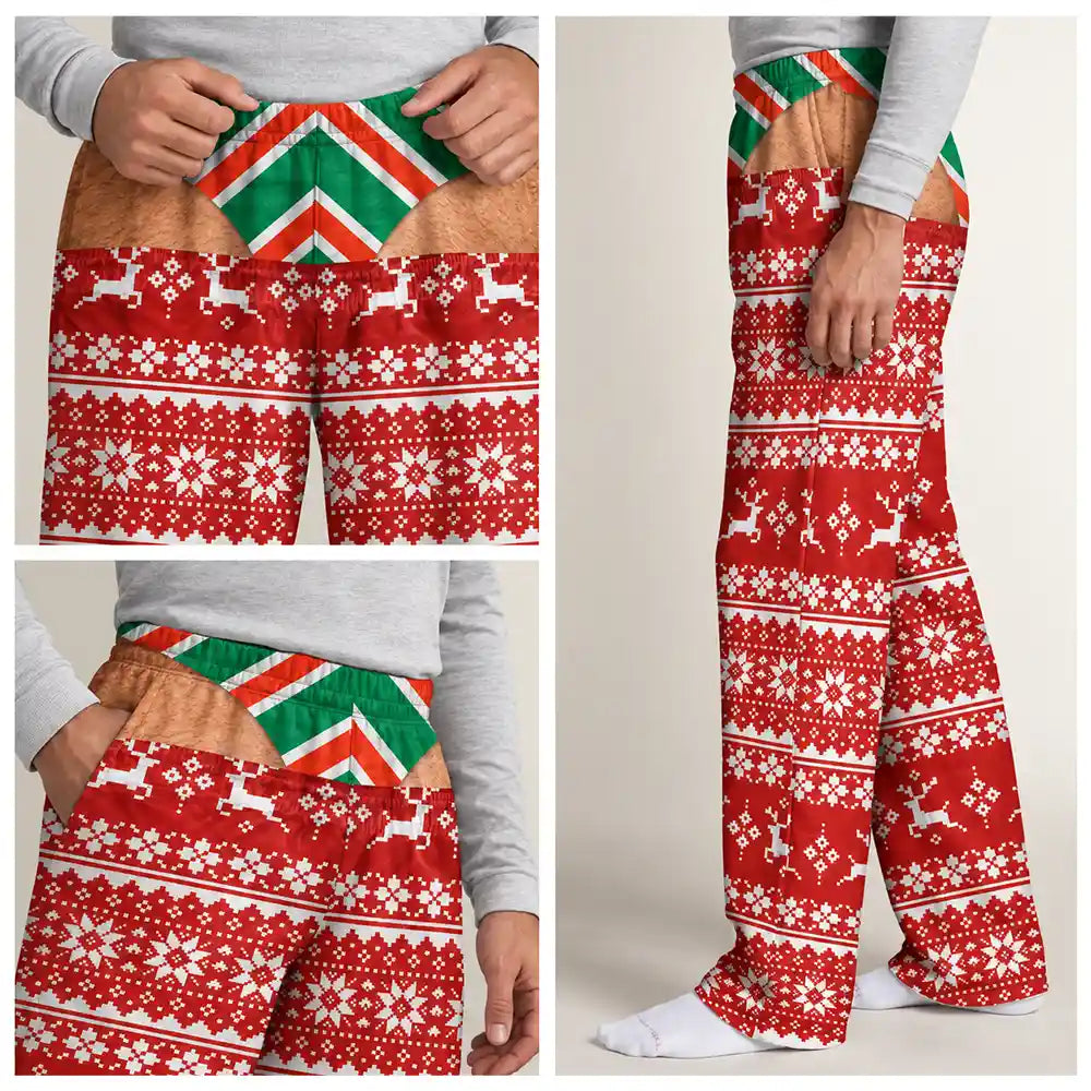 Funny Underwear Christmas Gifts For Husband Dad - Personalized Pajama Pants