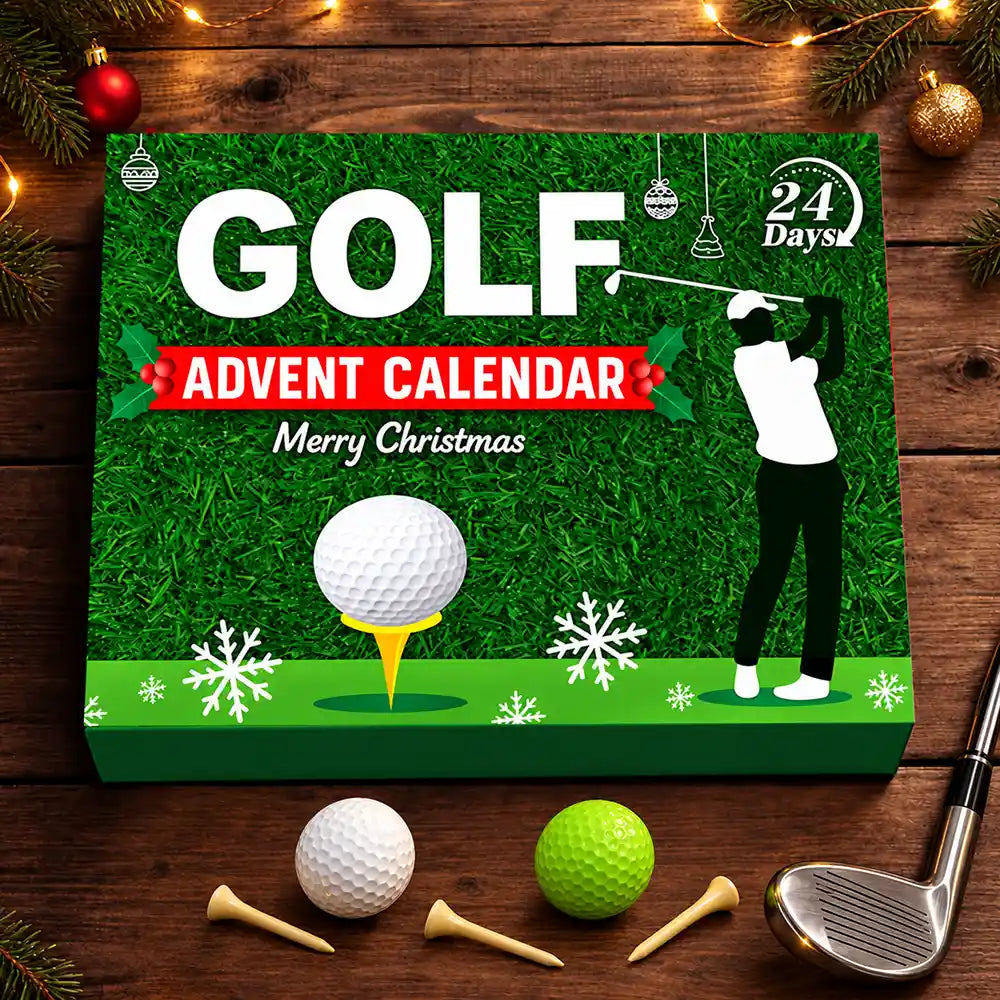 Golf Gift For Husband And Son, Dad, Grandpa - Christmas Countdown Box Advent Calendar