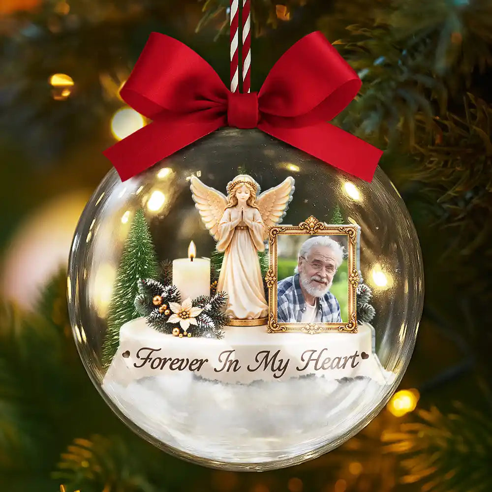 Memorial Sympathy Gifts - Personalized Custom Photo I'm Always With You 3D Acrylic Ball Ornament
