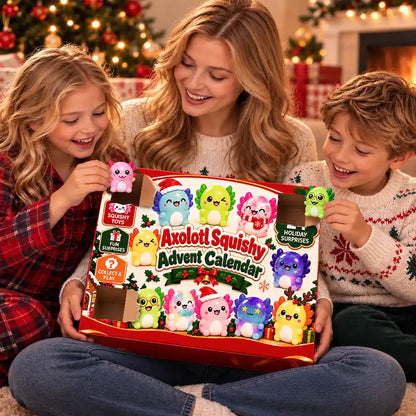 Squishy Axolotl Gift For Kids - Festive Christmas Countdown Advent Calendar