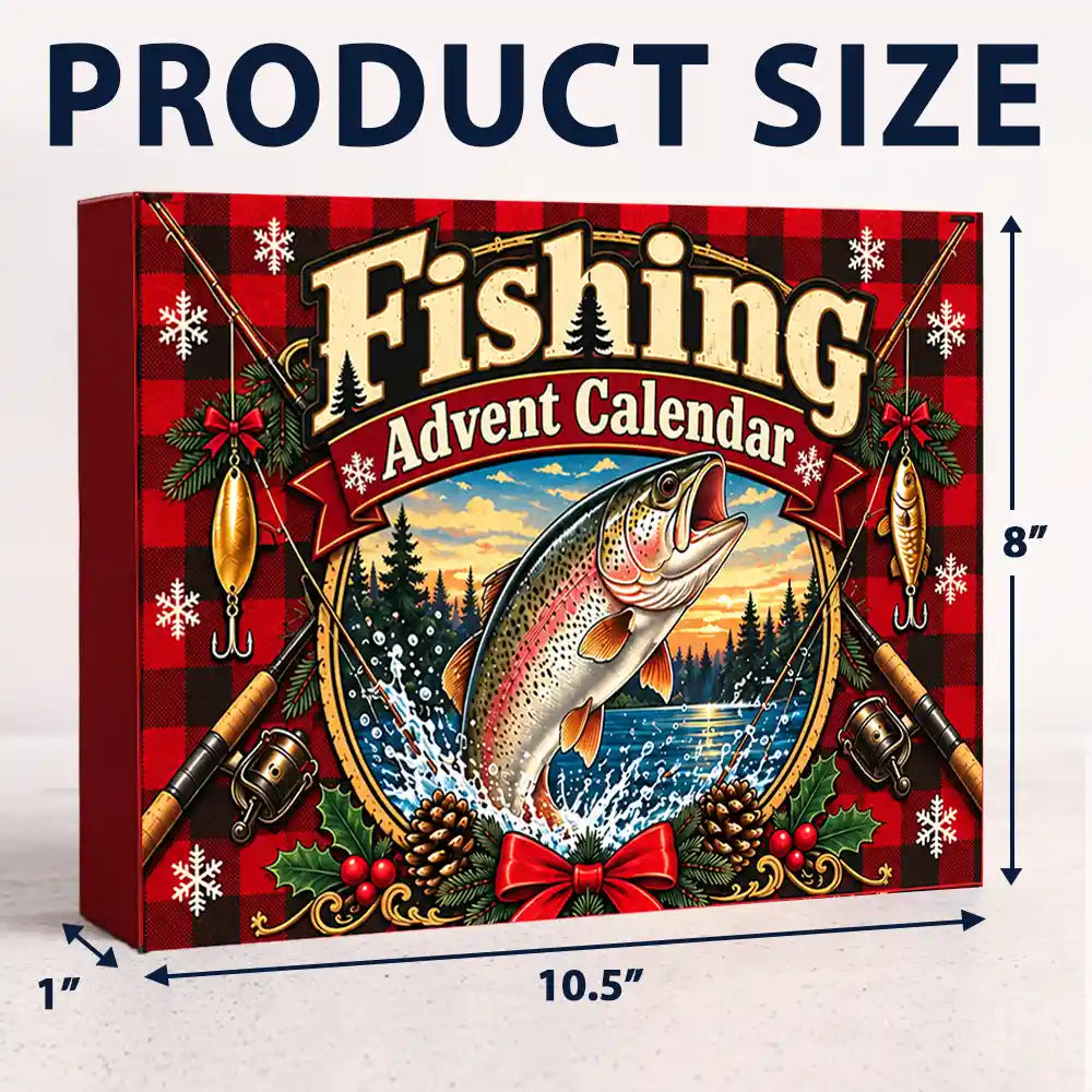 Fishing Gift For Husband And Son, Daughter - Christmas Countdown Advent Calendar