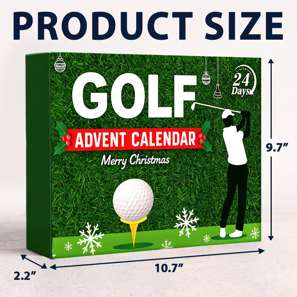 Golf Gift For Husband And Son, Dad, Grandpa - Christmas Countdown Box Advent Calendar