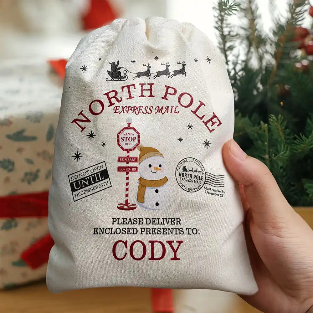 North Pole Express Mail - Personalized Favor Bag