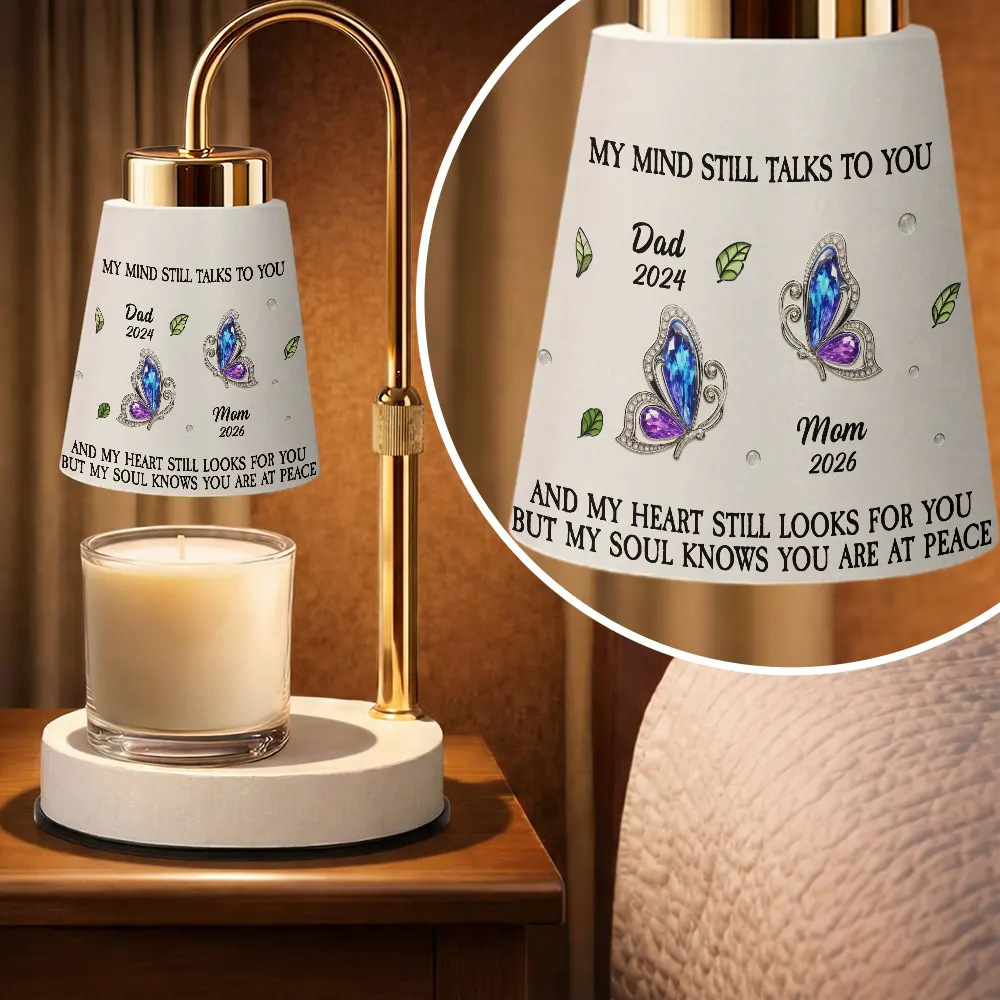 Memorial My Mind Still Talks To You - Personalized Candle Warmer Lamp