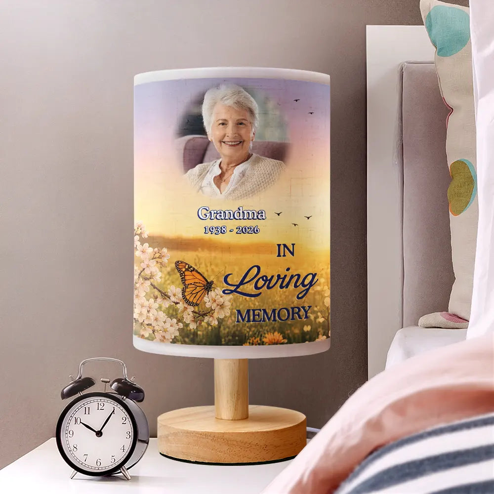 Custom Photo I'm Always With You Memorial Gift - Personalized Fabric Lamp