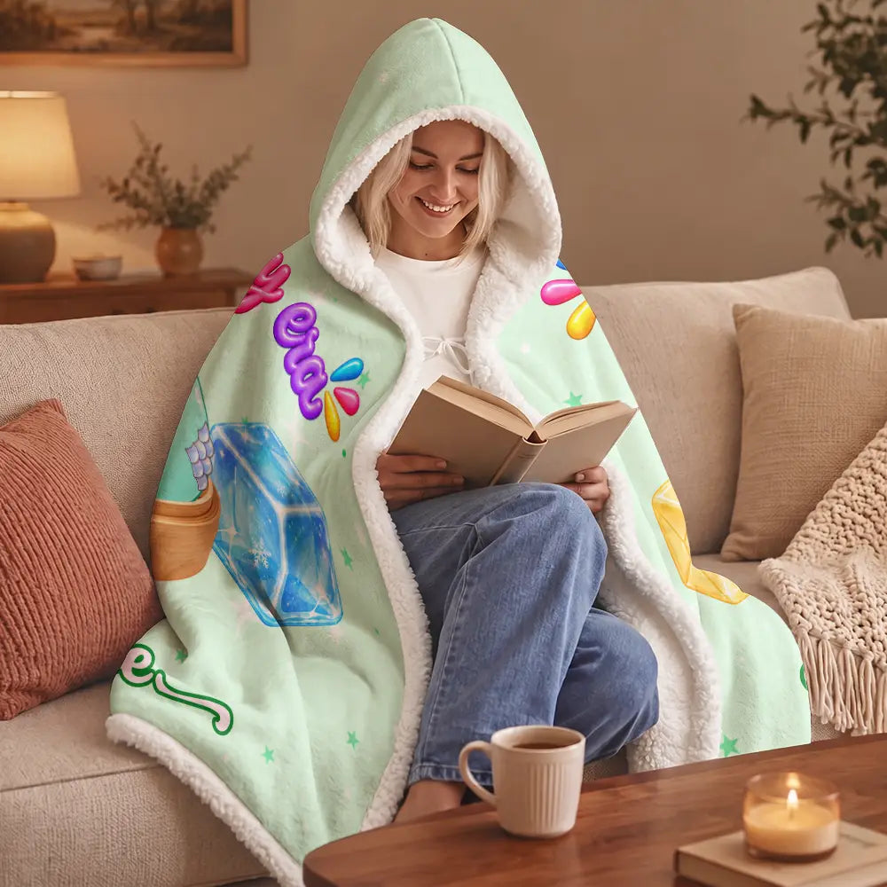 Christmas Gift For Girls Squishy Lover - Personalized Name The Year Of Squishy Hunting Wearable Hooded Blanket