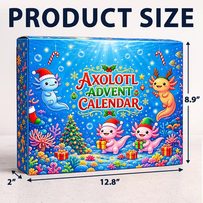 Squishy Axolotl Gift For Kids - Winter Christmas Countdown Advent Calendar
