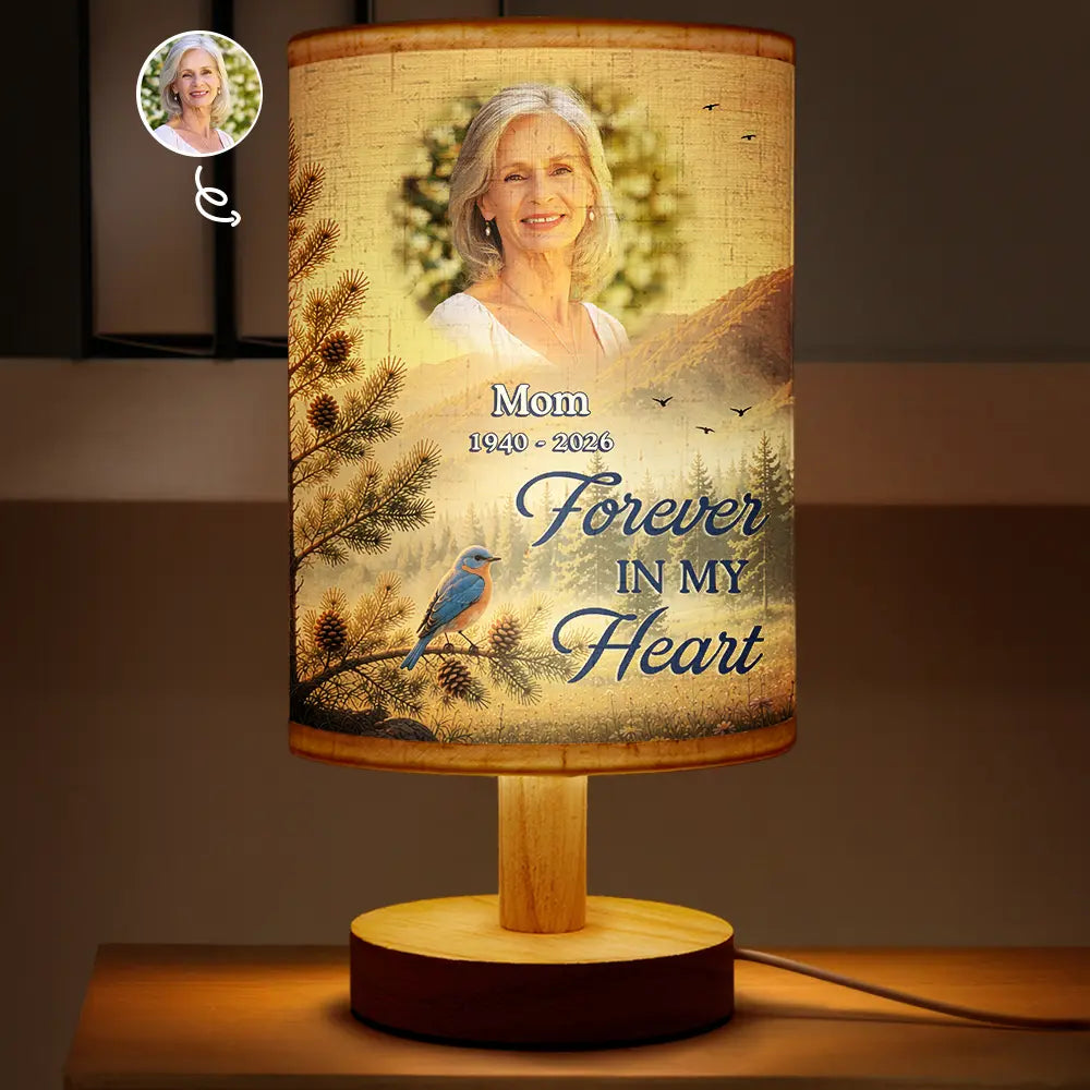 Custom Photo I'm Always With You Memorial Gift - Personalized Fabric Lamp
