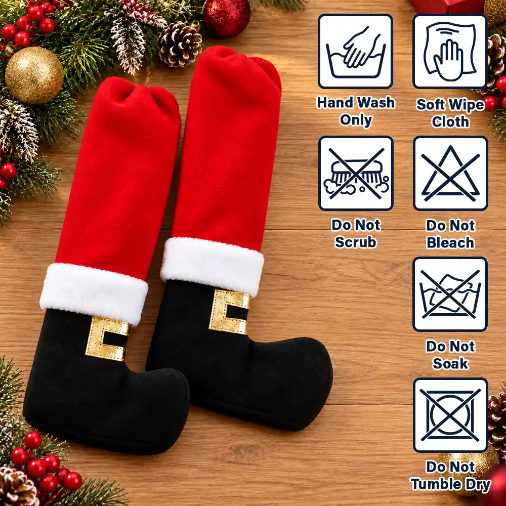 Christmas Home Decor, Dining Room Gift For Family - Santa, Reindeer, Elf Boot Furniture Leg Cover