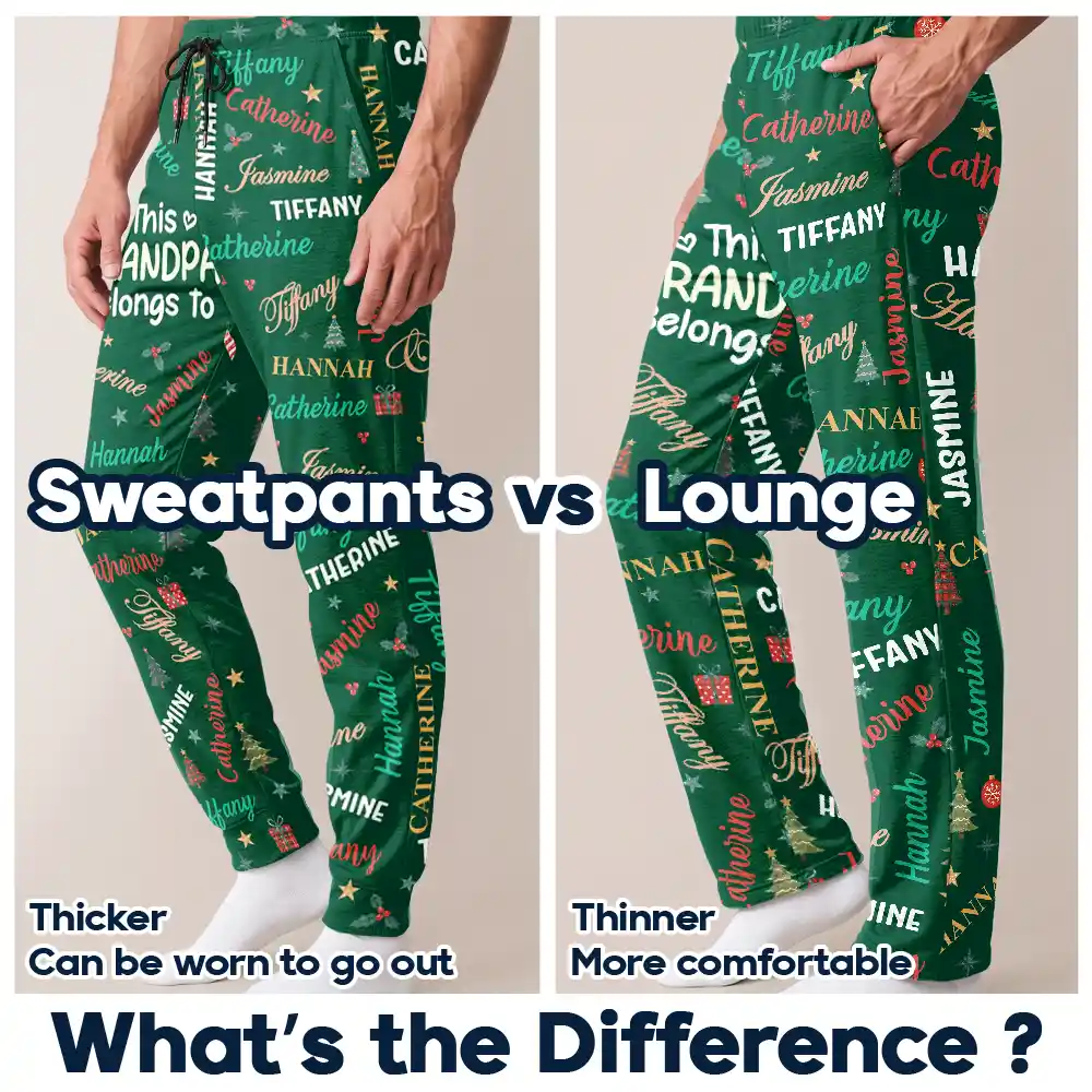 Christmas Gift For Grandpa Papa - Personalized Grandkids Name Pajama Pants