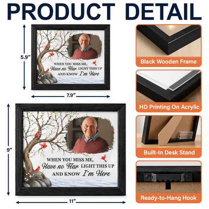 Custom Photo Memorial I'm Always With You - Personalized LED Light Shadow Box