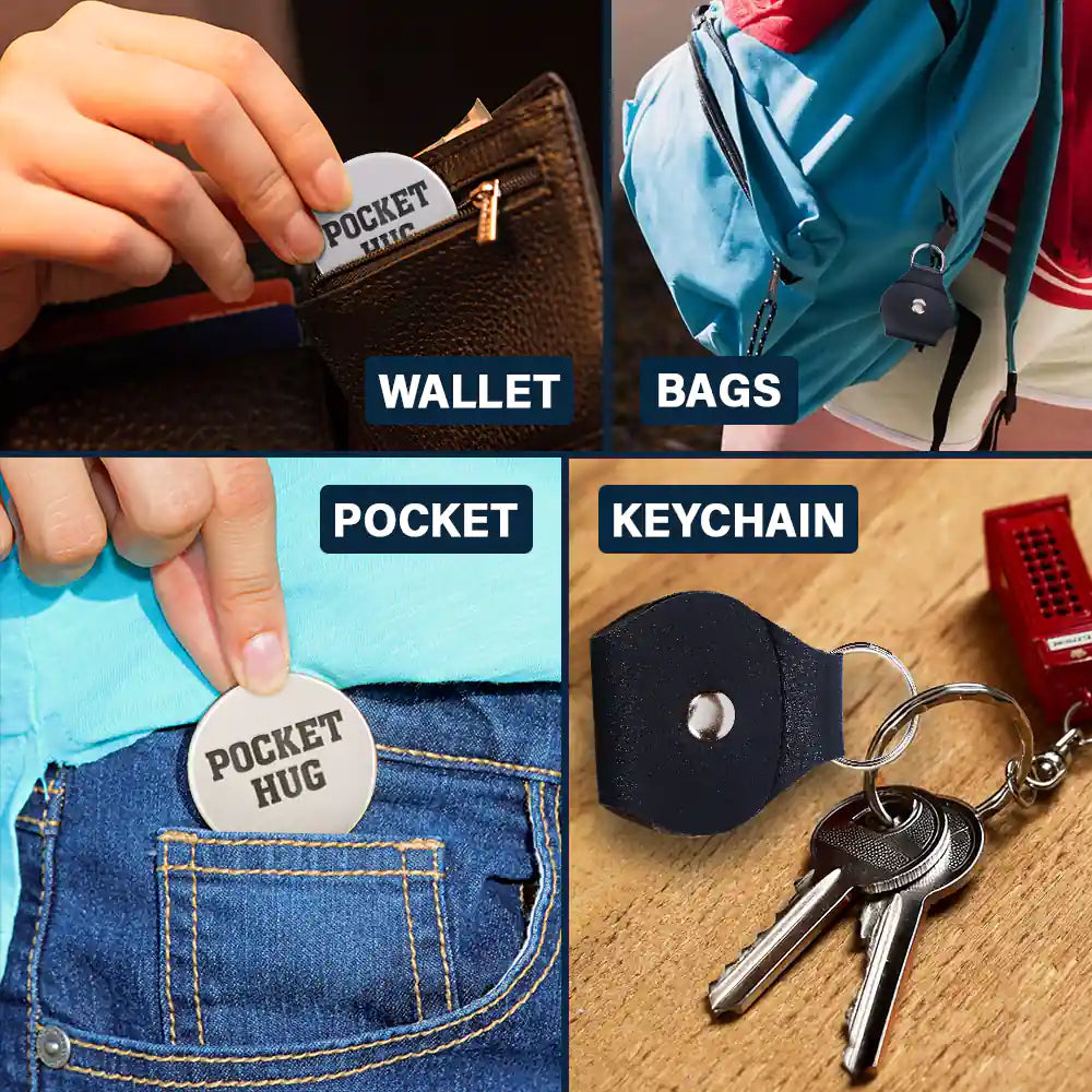 Gift For Brother - Personalized Never Battle Alone Leather Pocket Hug