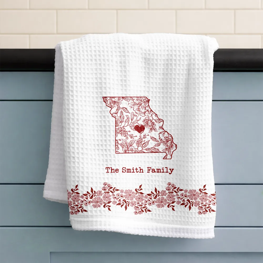 US Family States - Personalized Kitchen Towel