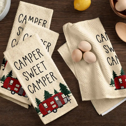 Sorry For What I Said Camper Camping - Personalized Kitchen Towel