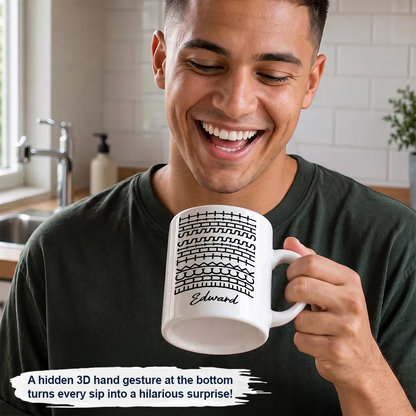 Hidden Message Mentally Off The Clock For Coworkers, Best Friends Christmas, White Elephant Gag Gifts - Personalized Mug