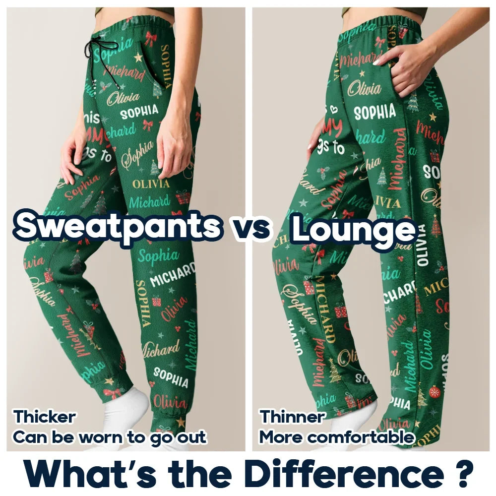 This Grandma Mommy Belongs To Kid Names - Personalized Pajama Pants