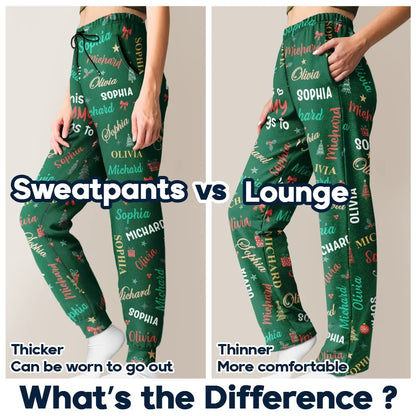 This Grandma Mommy Belongs To Kid Names - Personalized Pajama Pants