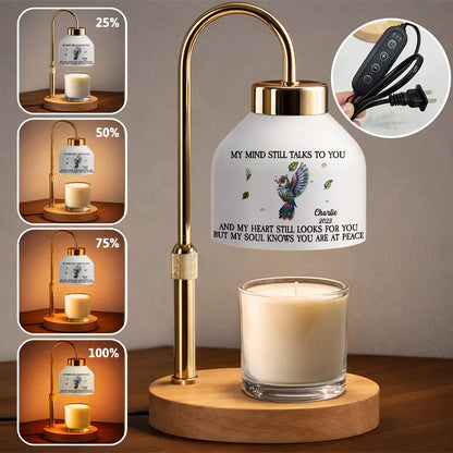 Memorial My Mind Still Talks To You - Personalized Candle Warmer Lamp
