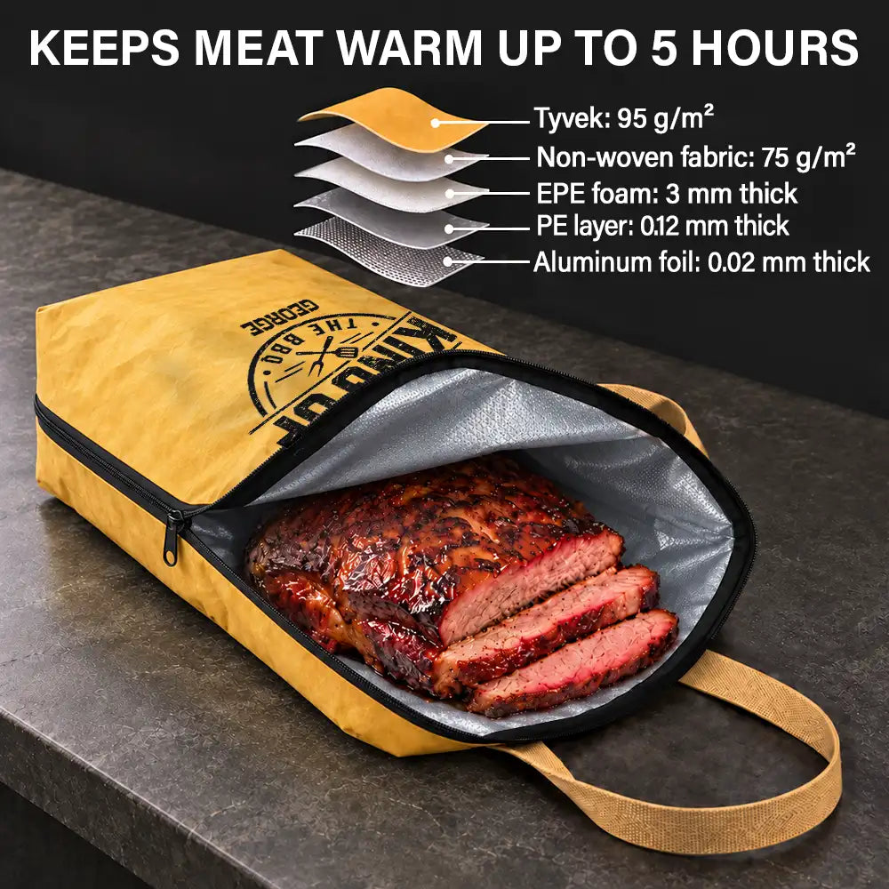 Grilling Master, BBQ Grilling Gift For Dad, Husband, Boyfriend - Personalized With Name BBQ Blanket